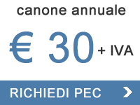 Canone annuale PEC euro 30+IVA - richiesta attivazione PEC